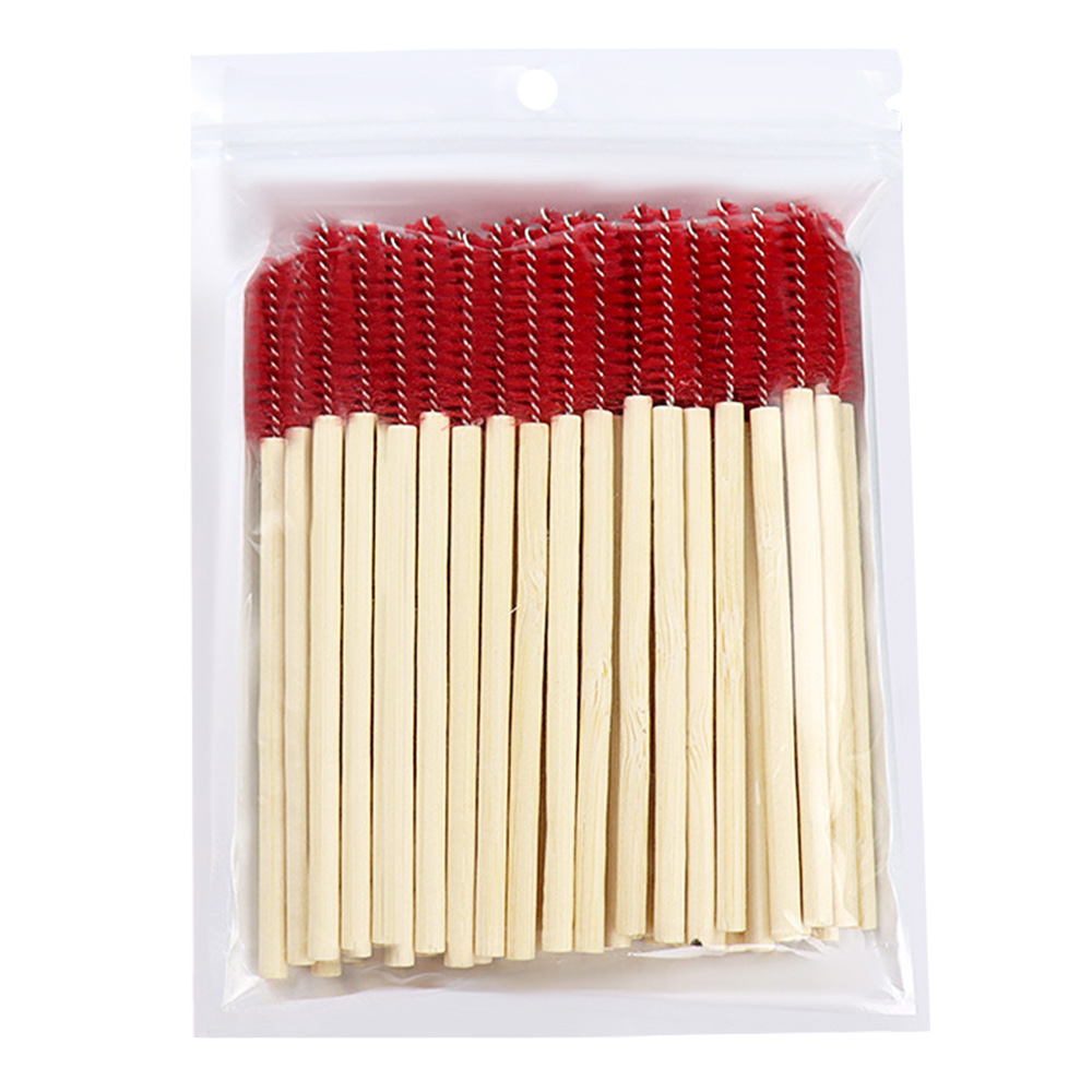 Micro Brush Applicator - 50 stuks bamboe handvat wimperborsteltjes mascara