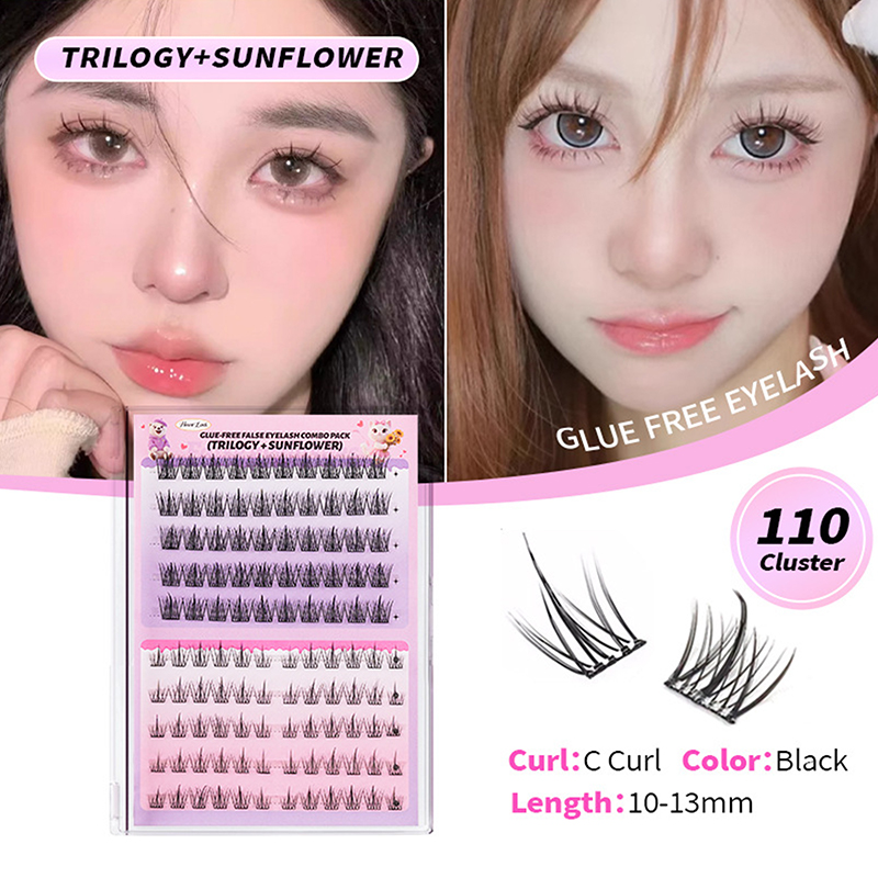 Eyelash Extension No 10 - 100-160 Cluster Wimperverlenging Geen lijm nodig