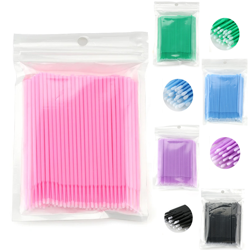 Micro Brush Applicator - Wegwerp Wimperborstels Wattenstaafje 50/100Pcs Micro-Borstels Wimpers