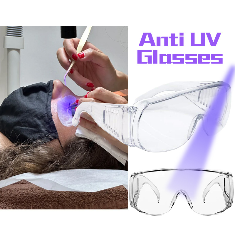 Eyelash Extension With Glasses - UV-beschermingsbril Wimpers Verlengingsbril Anti-UV-lichtbril UV LED-beschermende