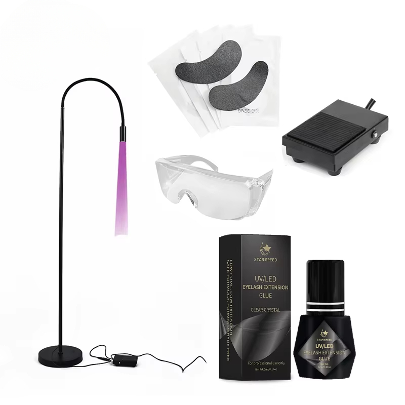 Eyelash Extension With Glasses - Professionele UV LED Extensions Wimperlijm Bril