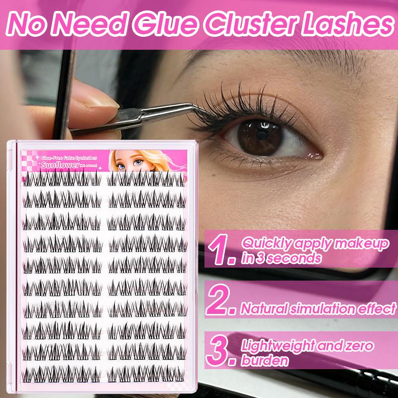 Eyelash Extension No 10 - Zelfklevende wimperclusters, geen lijm nodig, 10