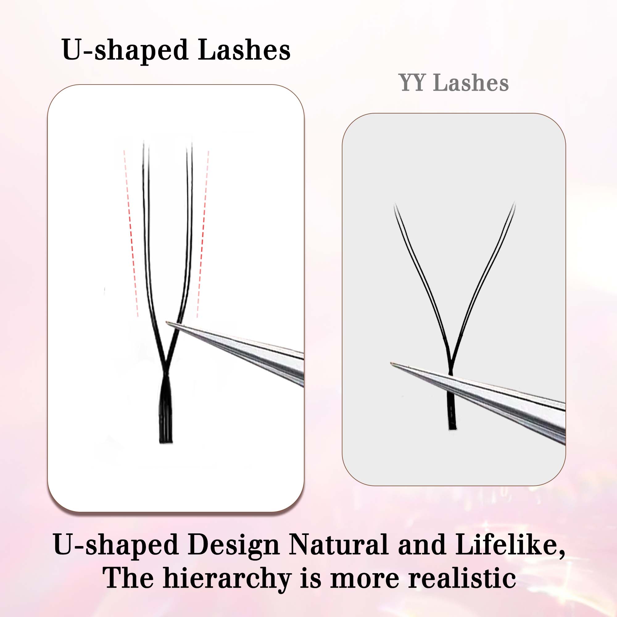 CoMango U-vormige parallelle b - Eyelash Extension Volume Styles recensie en prijs