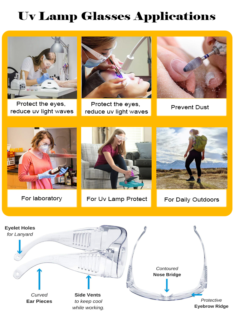 Nieuwe anti-UV lichtbrillen UV - Eyelash Extension With Glasses recensie en prijs