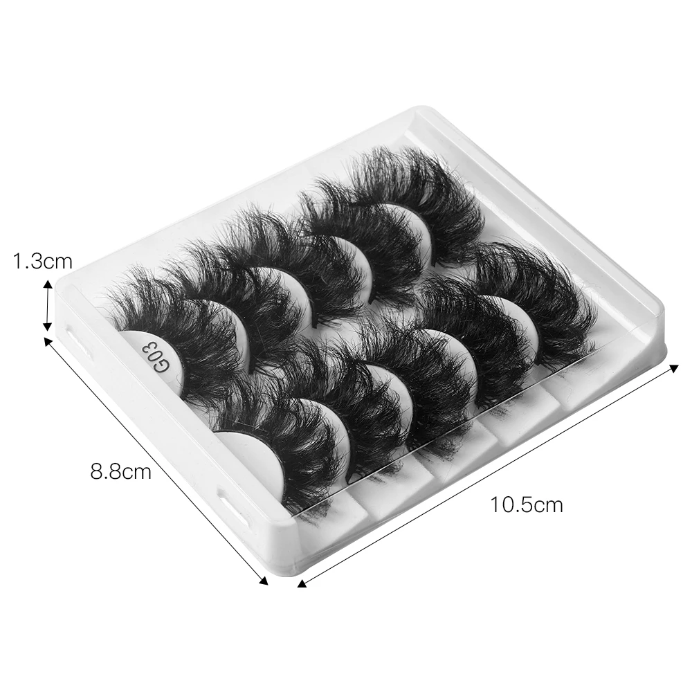5 Paar Pluizige Faux Mink Wimp - Eyelash Extension Last recensie en prijs